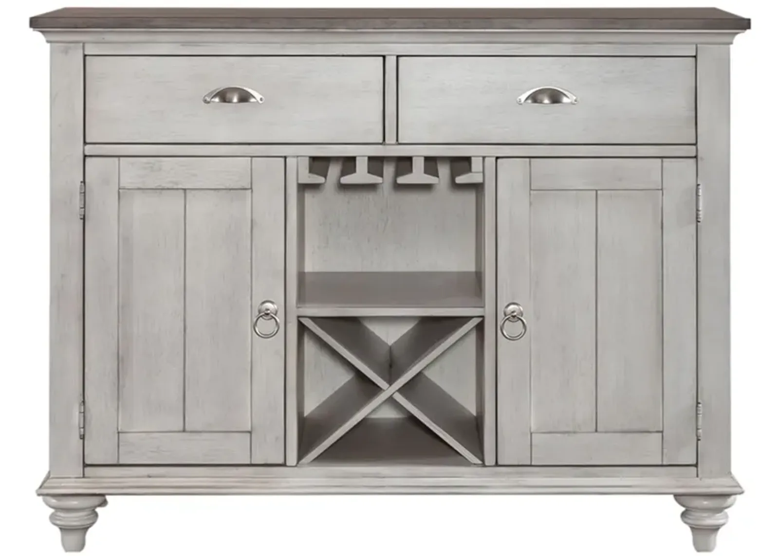 Liberty Furniture Ocean Isle Antique White/Weathered Pine Buffet