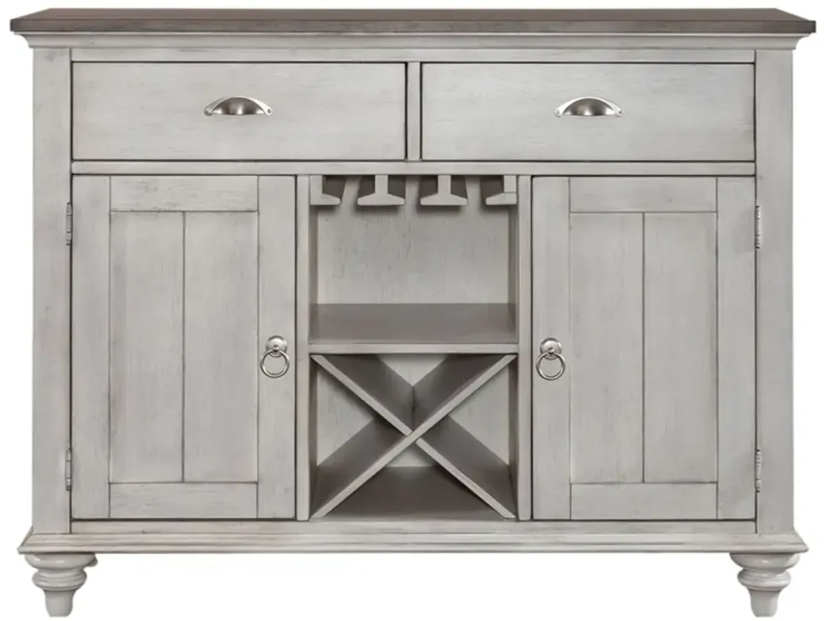 Liberty Furniture Ocean Isle Antique White/Weathered Pine Buffet