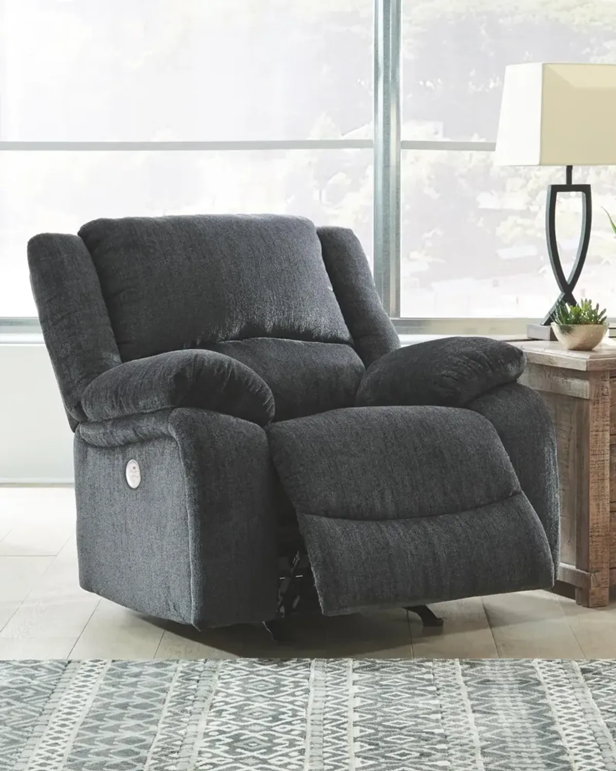 Ashley Draycoll Slate Power Rocker Recliner