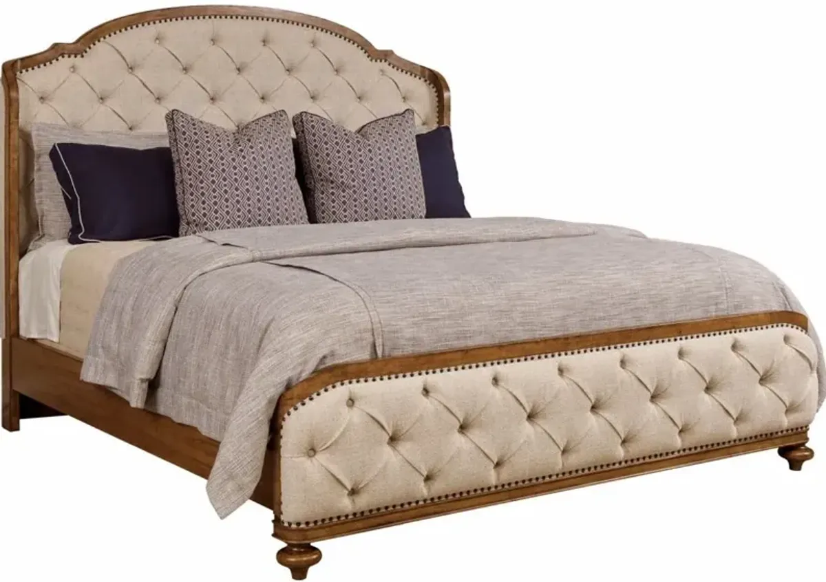 American Drew Glendale Queen Upholstered Shelter Bed