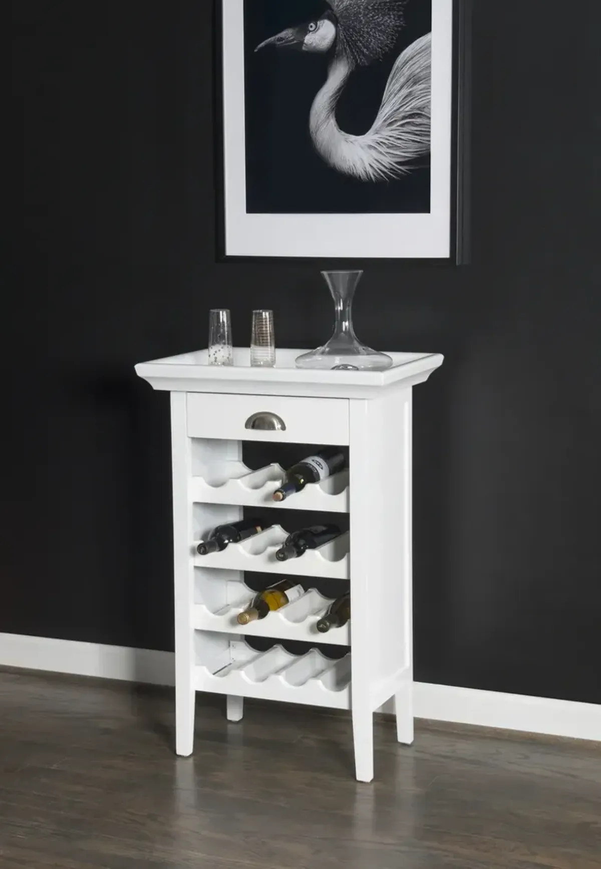 Powell Tavor Wine Cabinet White