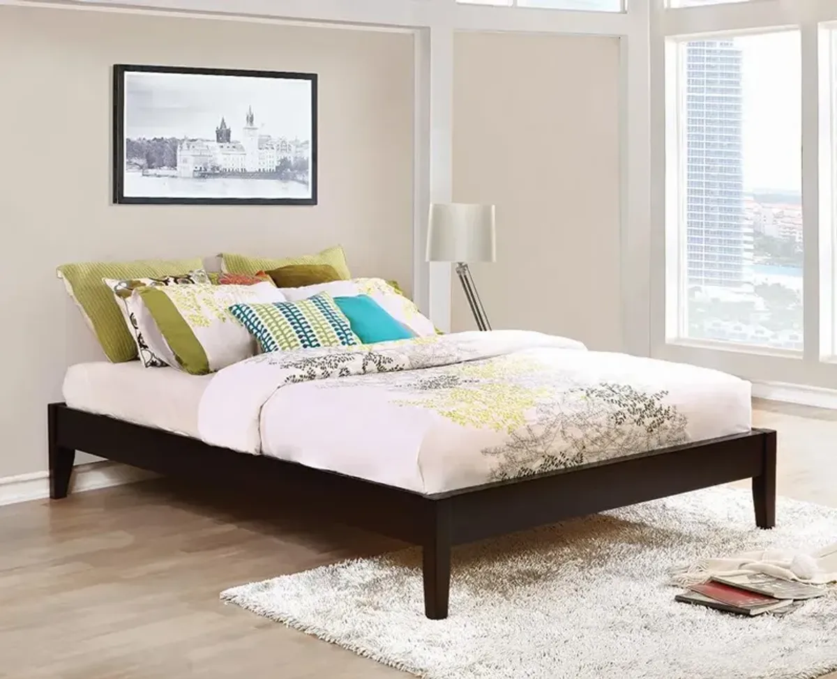 Coaster Hounslow Queen Platform Bed Cappuccino Bed Frame