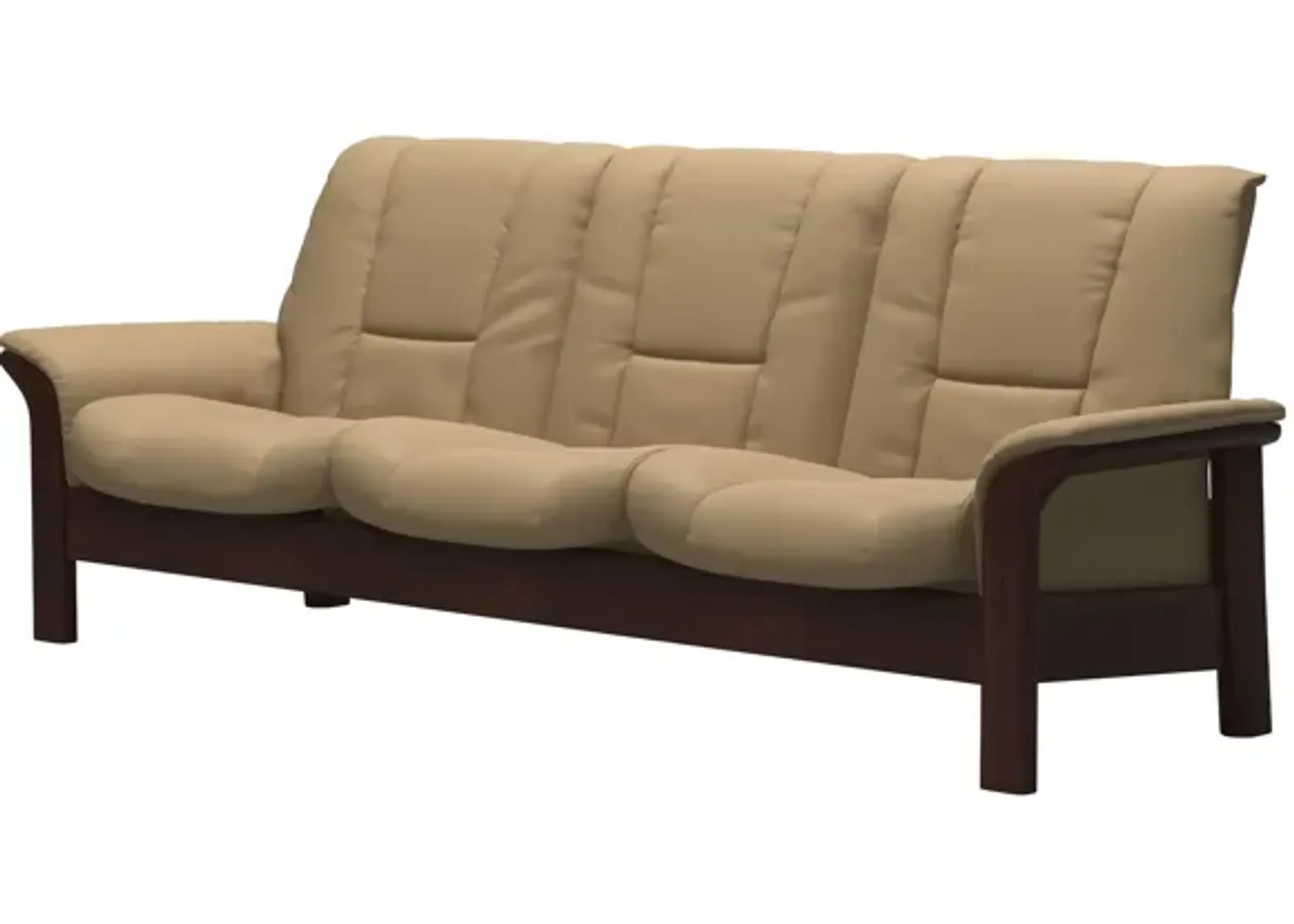 Stressless Buckingham Brown Low Back Paloma Sofa