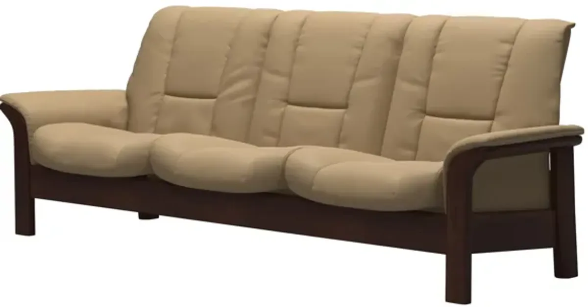 Stressless Buckingham Brown Low Back Paloma Sofa