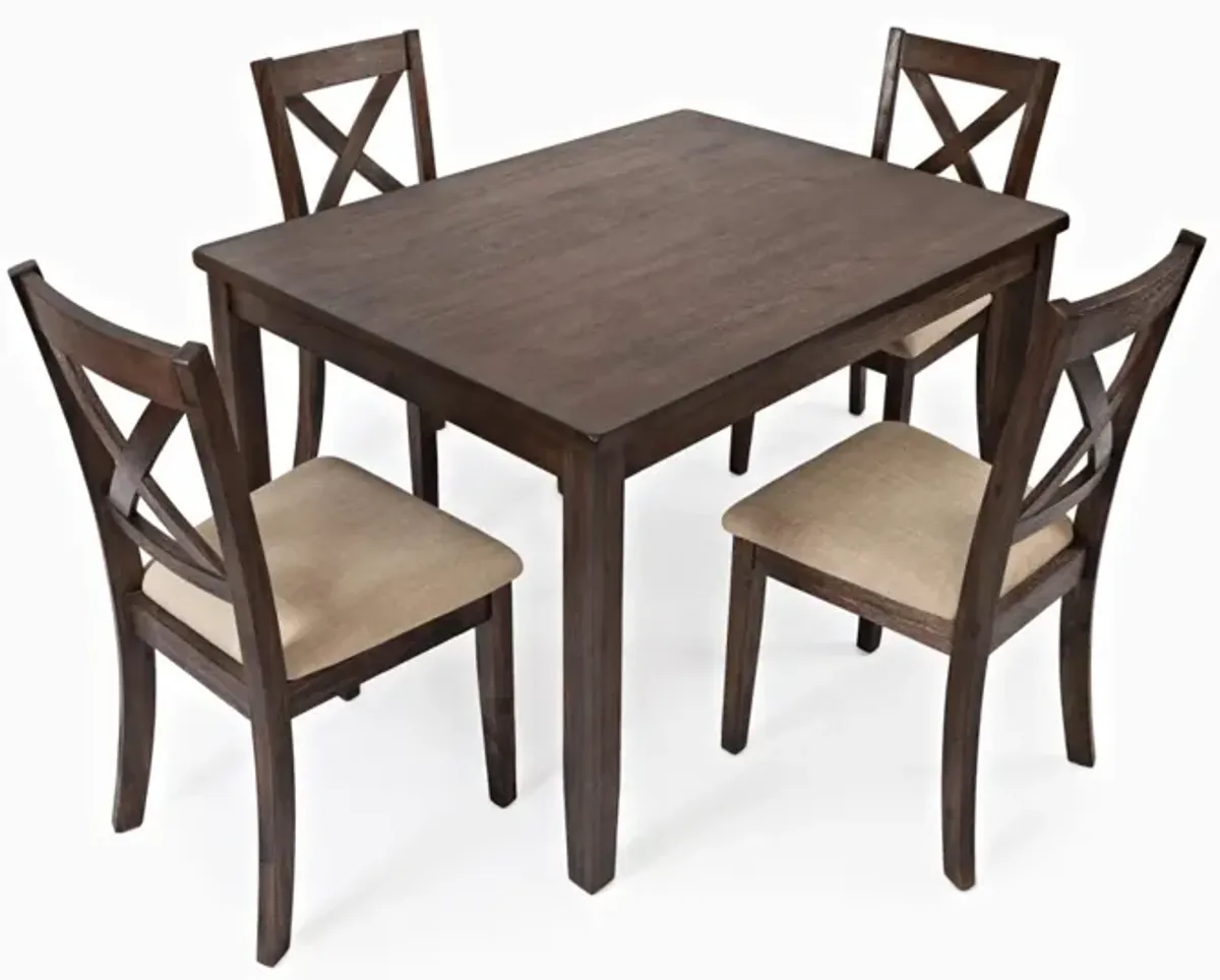 Jofran Walnut Creek Dining 5 Pack Table with 4 Chairs