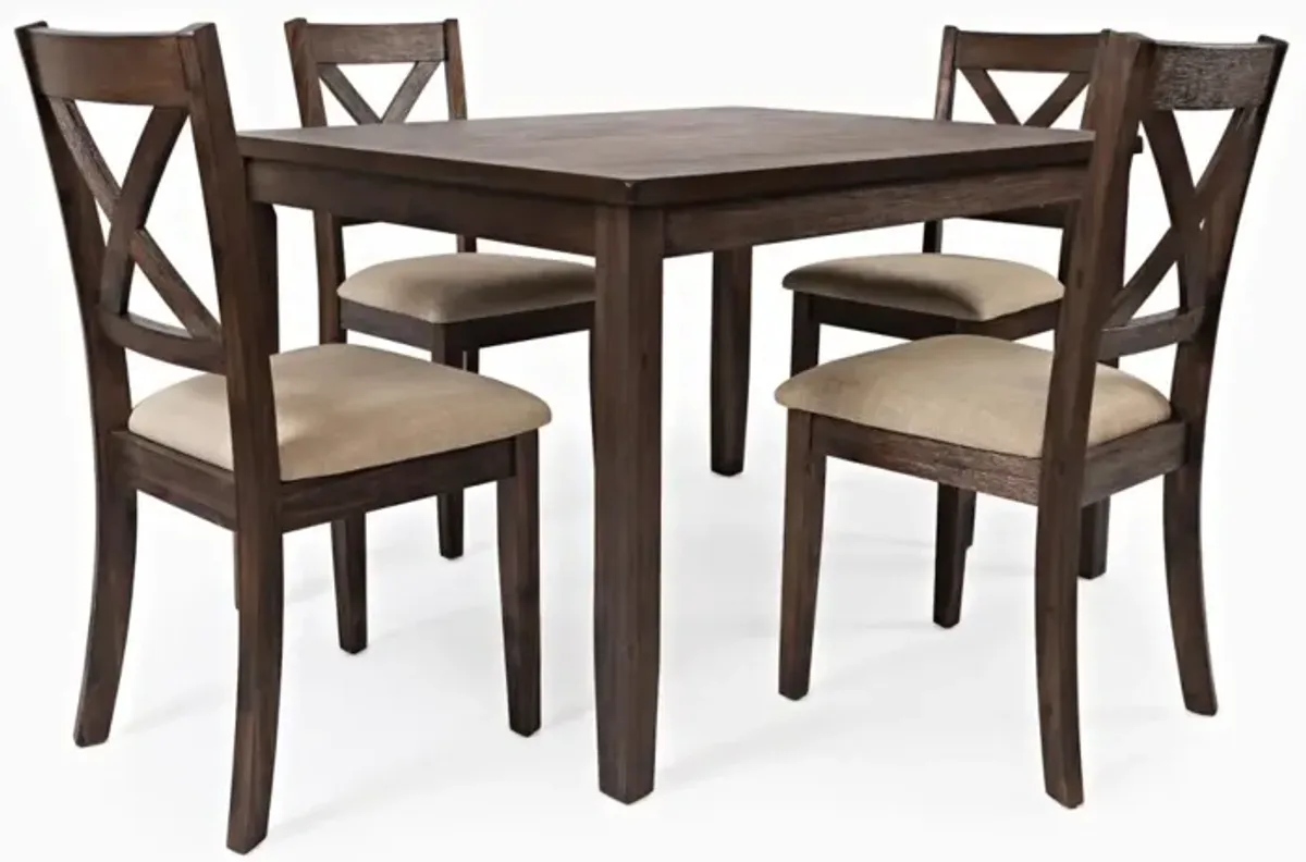 Jofran Walnut Creek Dining 5 Pack Table with 4 Chairs