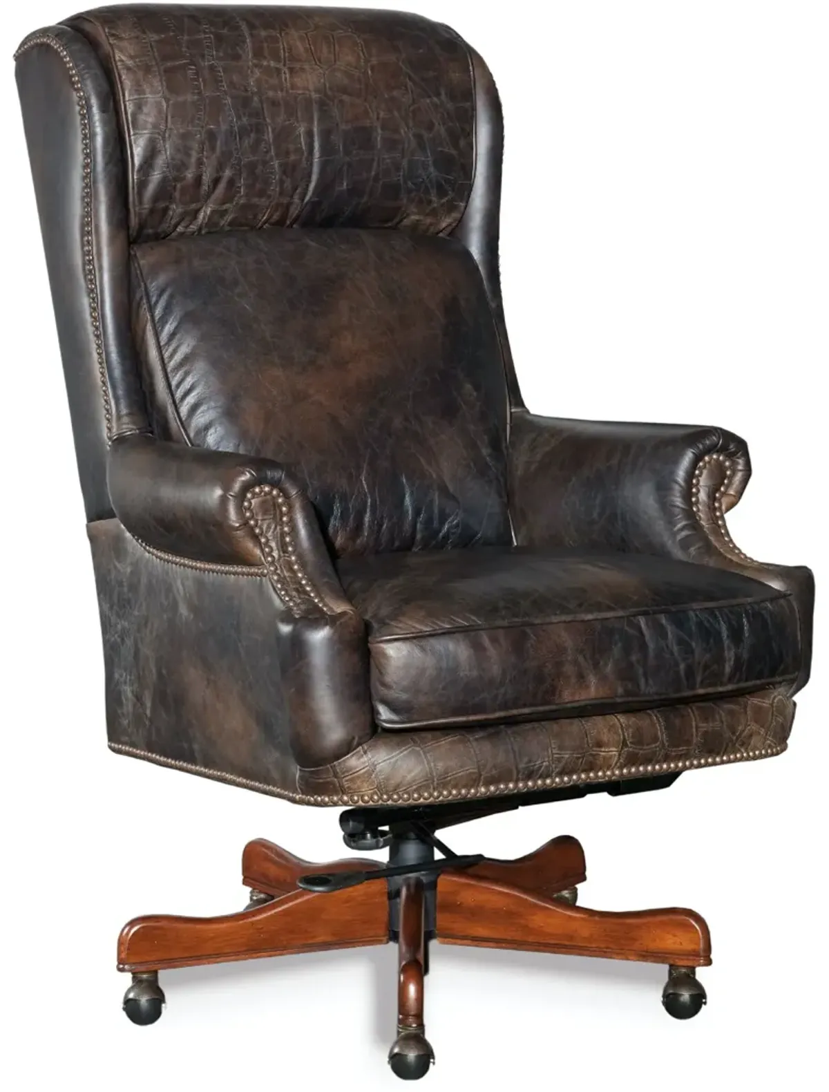 Hooker Furniture Tucker Executive Swivel Tilt Leather Office Chair