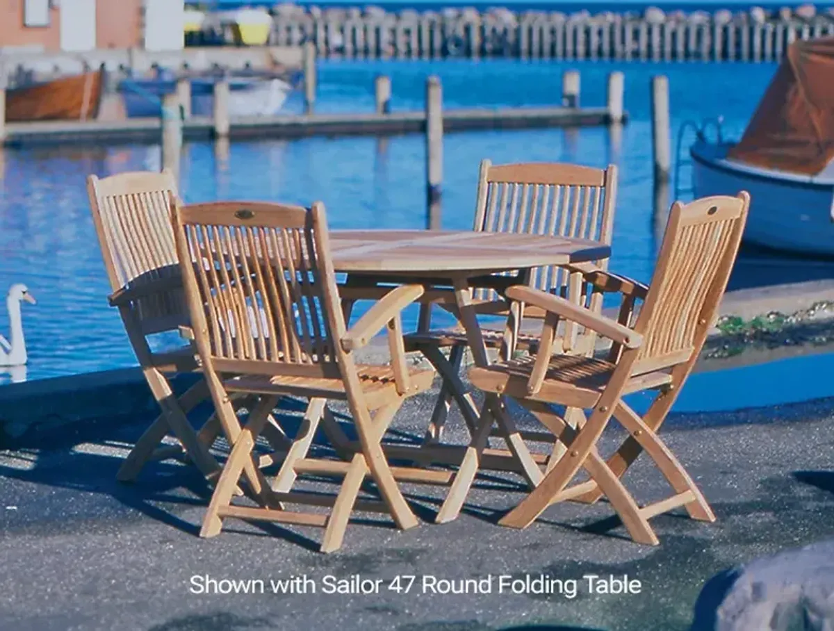 Royal Teak Sailor Outdoor Folding Arm Patio Chair