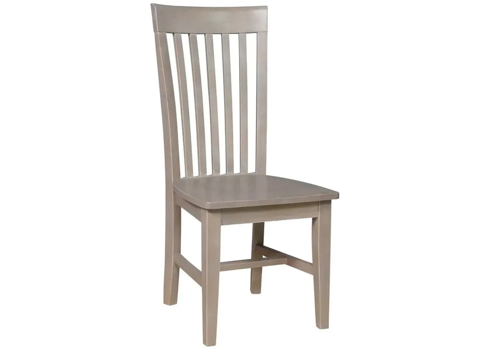 COSMOPOLITAN TALL WOOD MISSION DINING CHAIR IN TAUPE GRAY