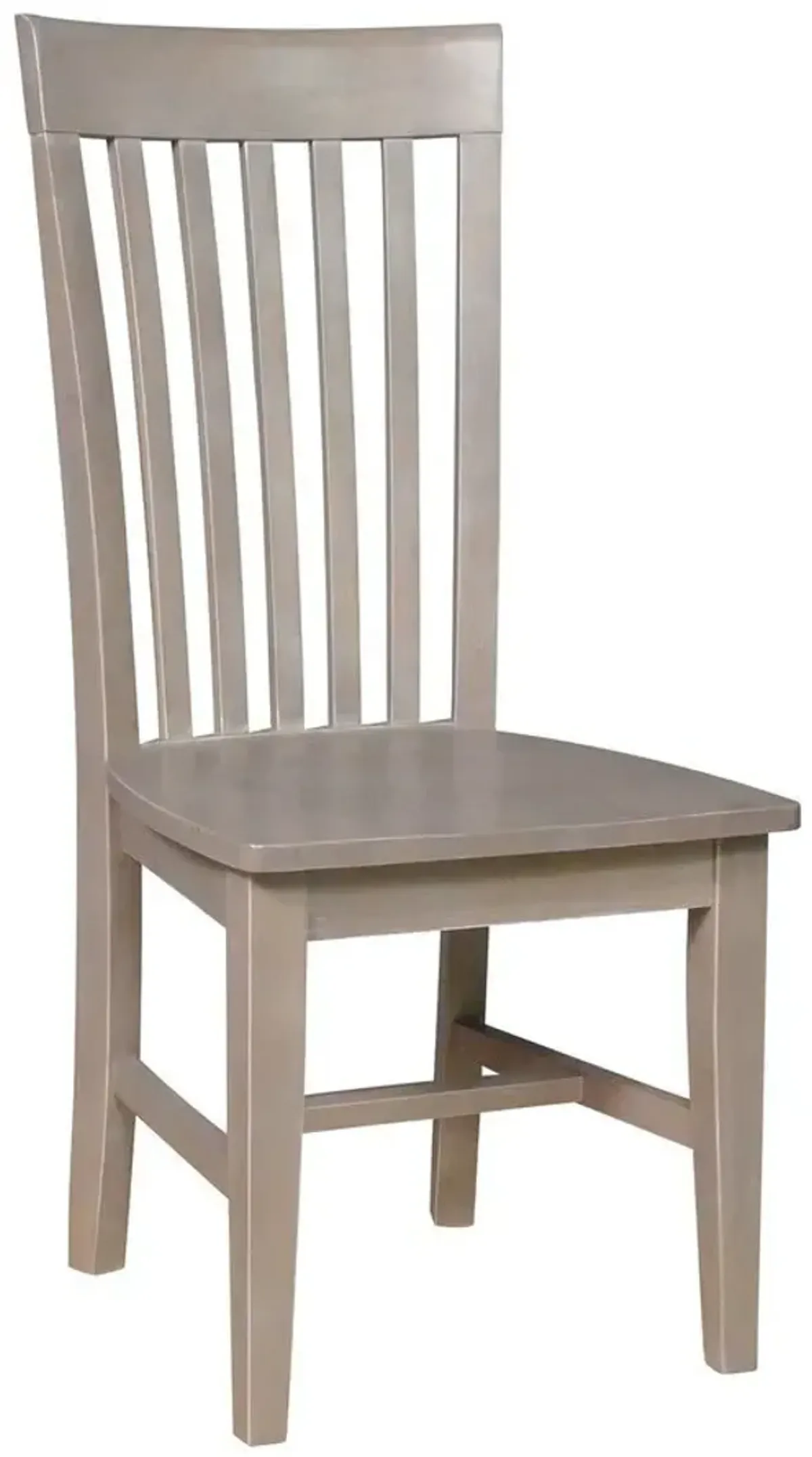 COSMOPOLITAN TALL WOOD MISSION DINING CHAIR IN TAUPE GRAY