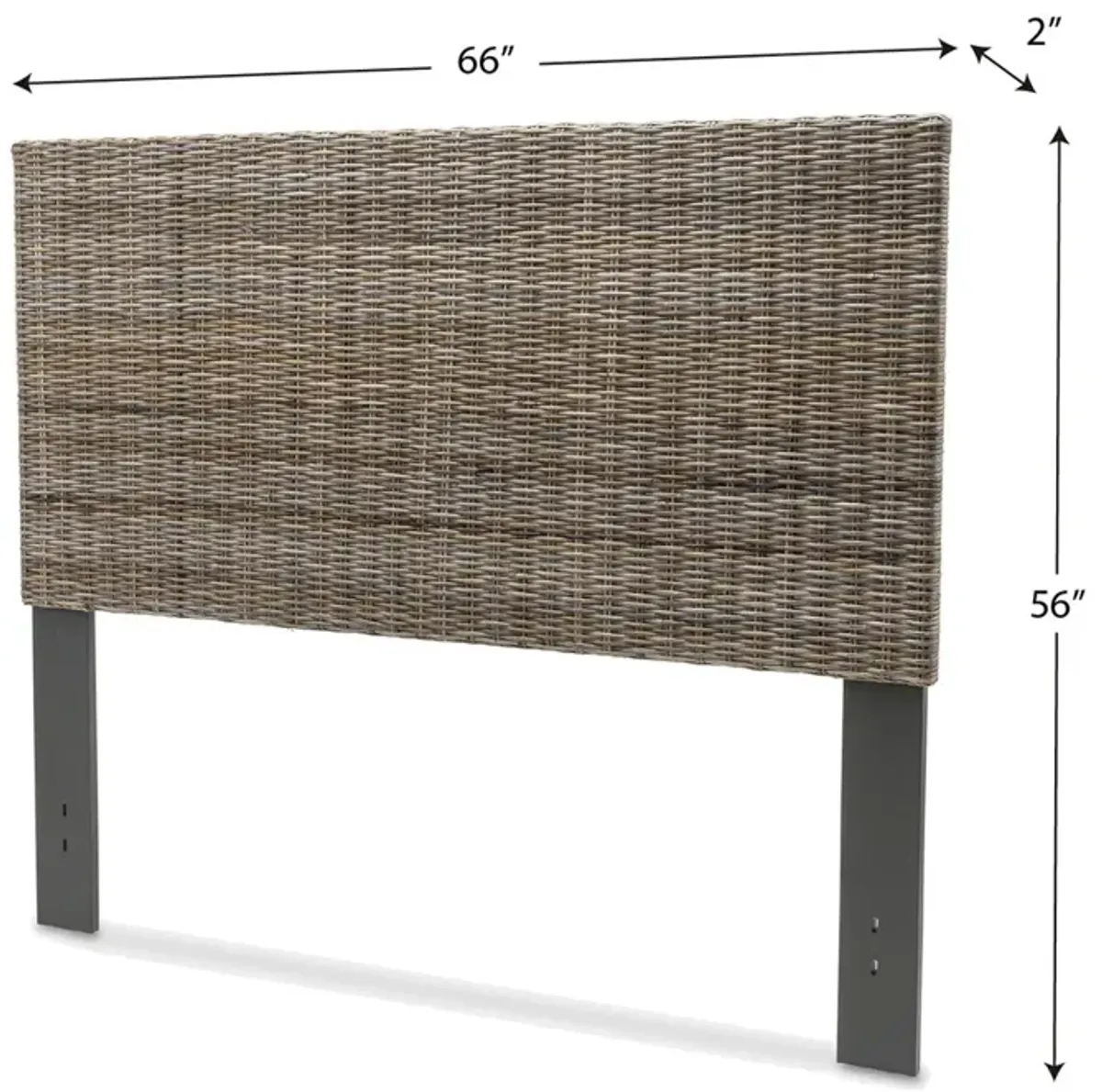 Seawinds Kauai with Grey Kubu Weave Queen Headboard