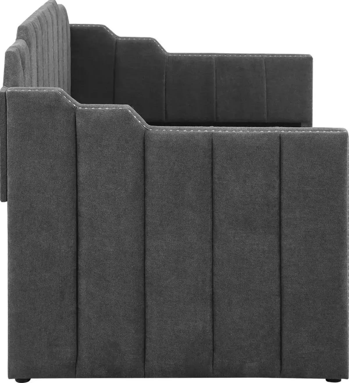 Coaster Kingston Upholstered Twin Daybed with Trundle Charcoal