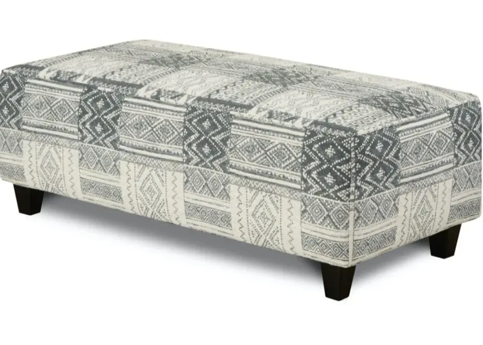 Fusion Handwoven Slate Tocam Adera Cocktail Ottoman