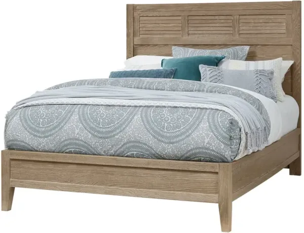 Passageways Deep Sand Louvered Queen Headboard
