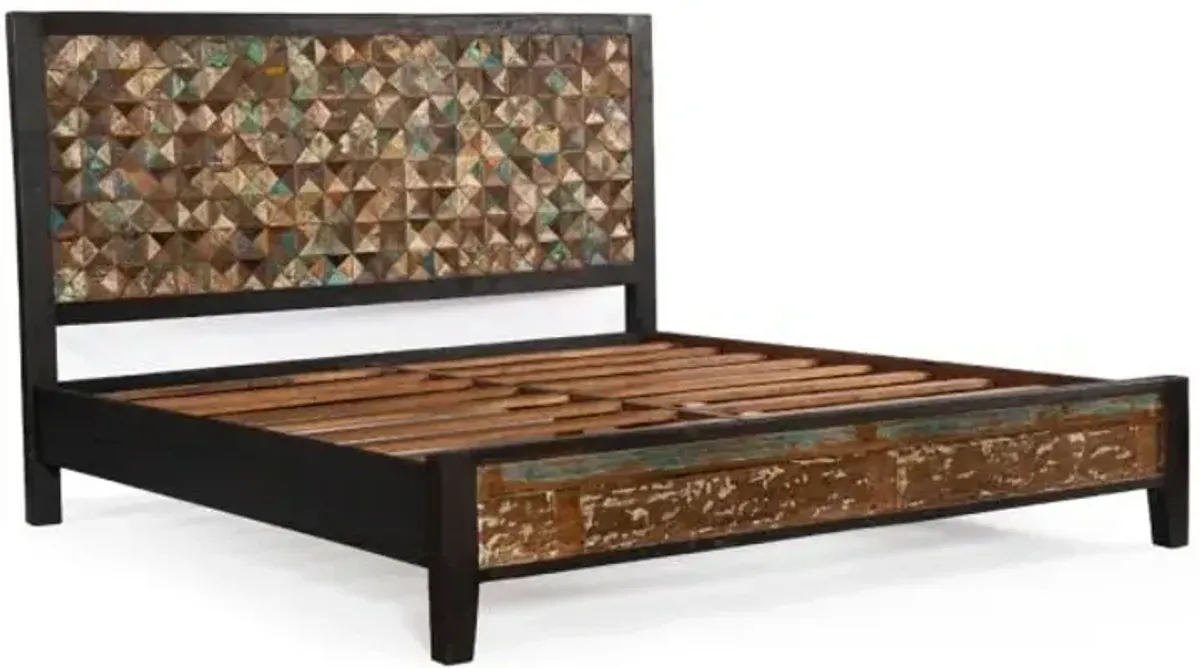 Home Trends Design Rio Carved Teak Wood Queen Bed