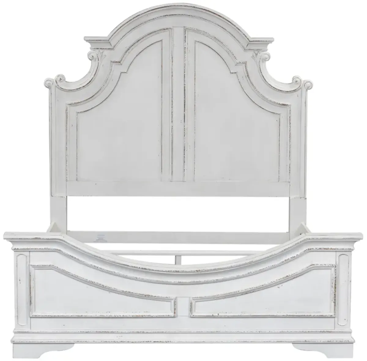 Liberty Furniture Magnolia Manor Antique White Queen Panel Bed