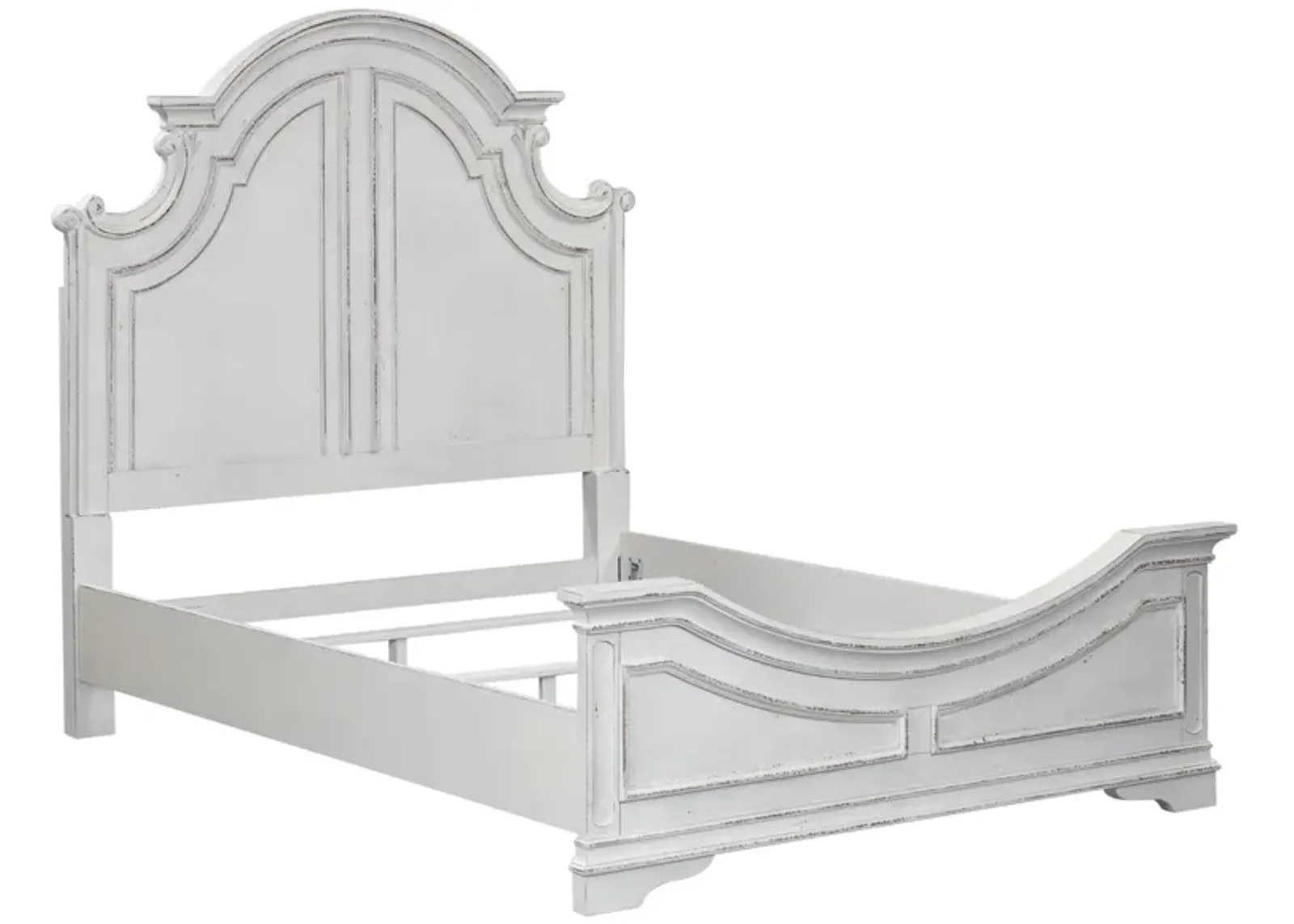 Liberty Furniture Magnolia Manor Antique White Queen Panel Bed