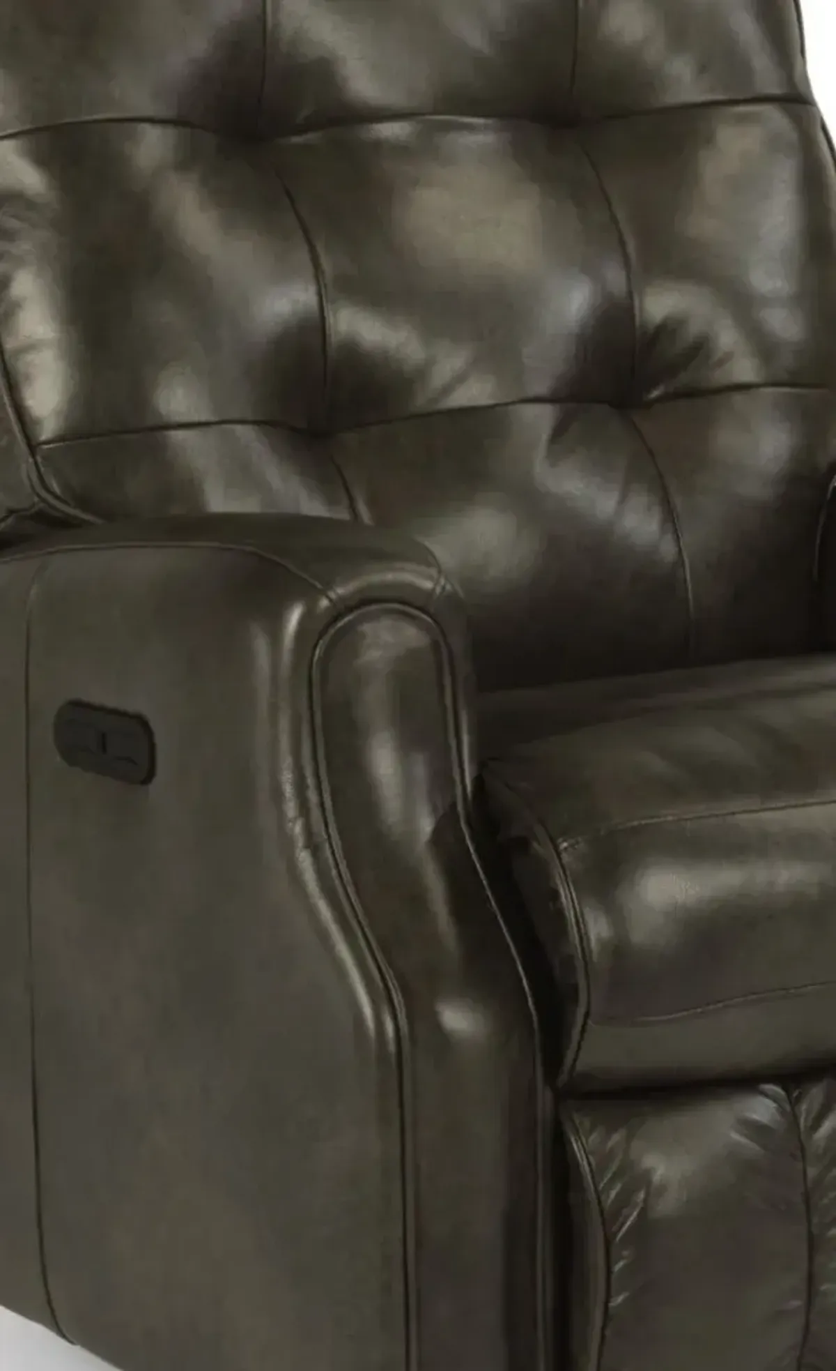 Flexsteel Devon Black Leather Power Rocking Recliner