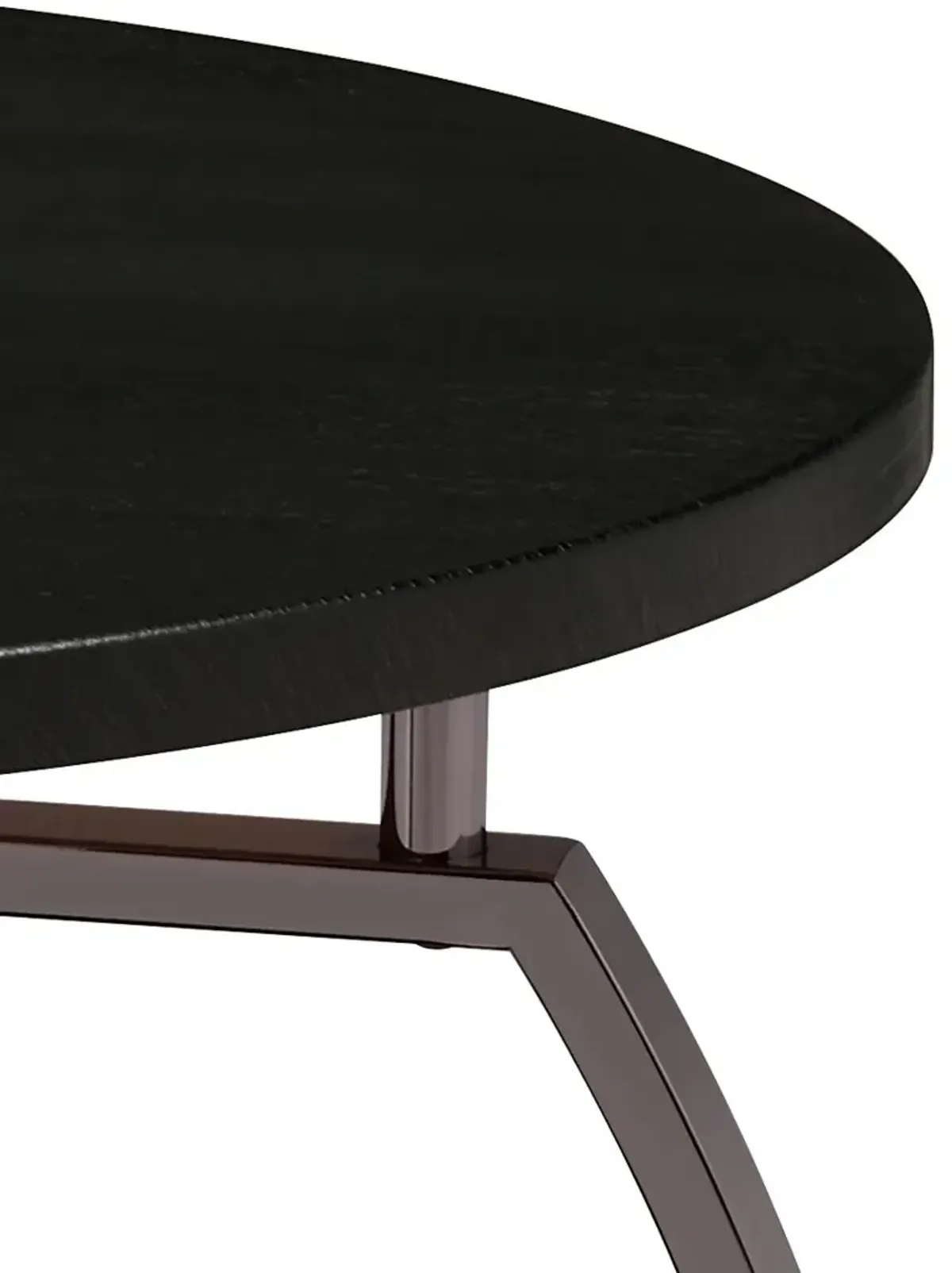 Coaster Dacre Round Engineered Wood Top Side End Table Dark Grey