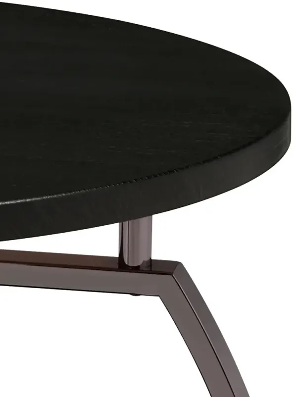 Coaster Dacre Round Engineered Wood Top Side End Table Dark Grey