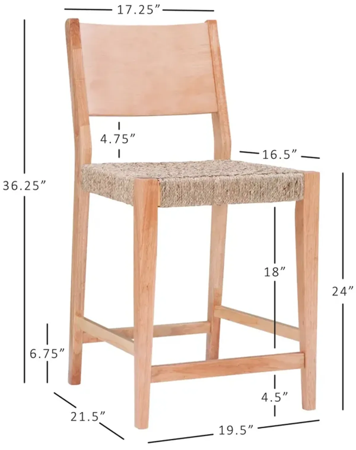 Powell Cadence Counter Stool Natural