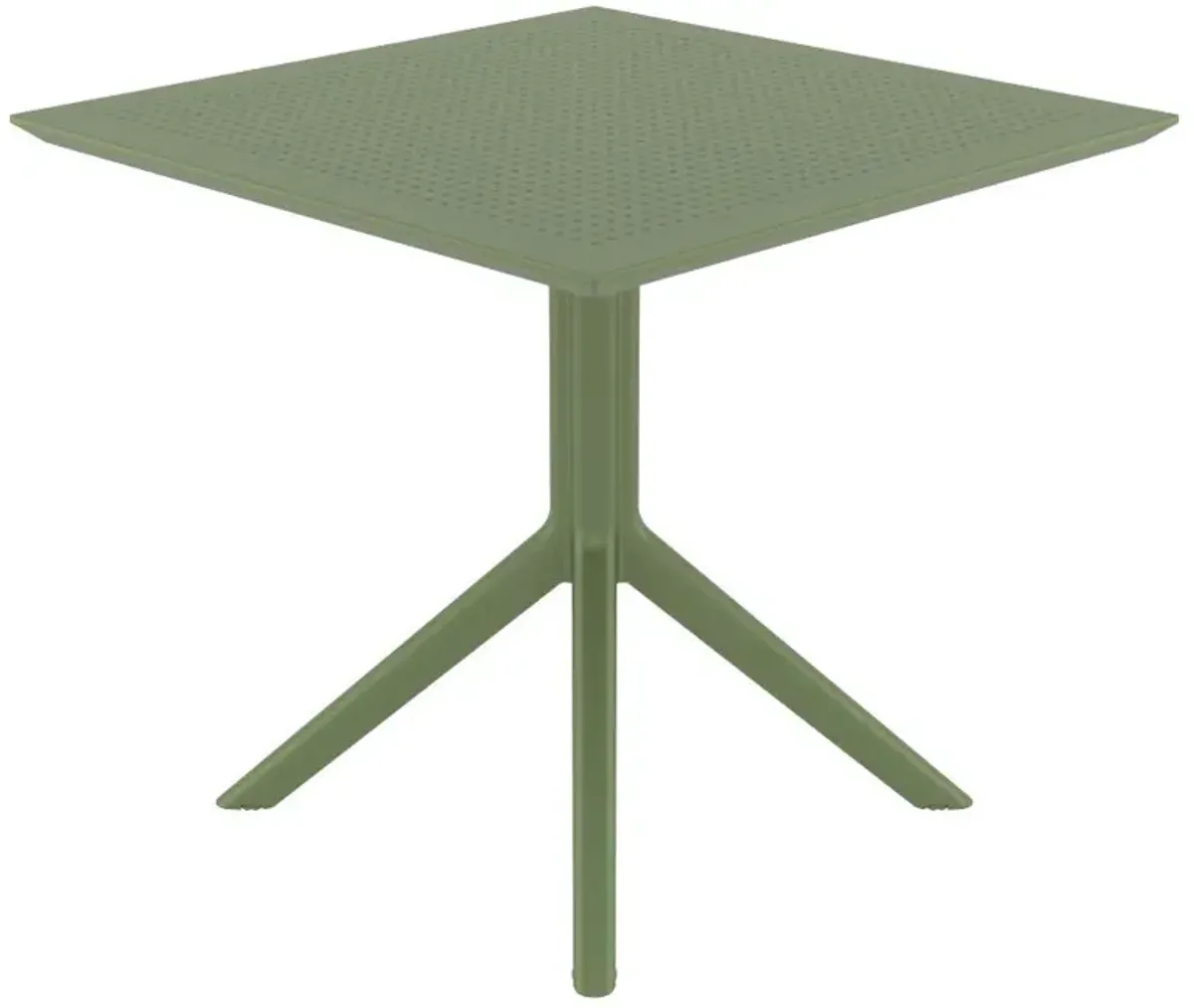 Compamia 31 Inch Outdoor Sky Square Dining Table Olive Green