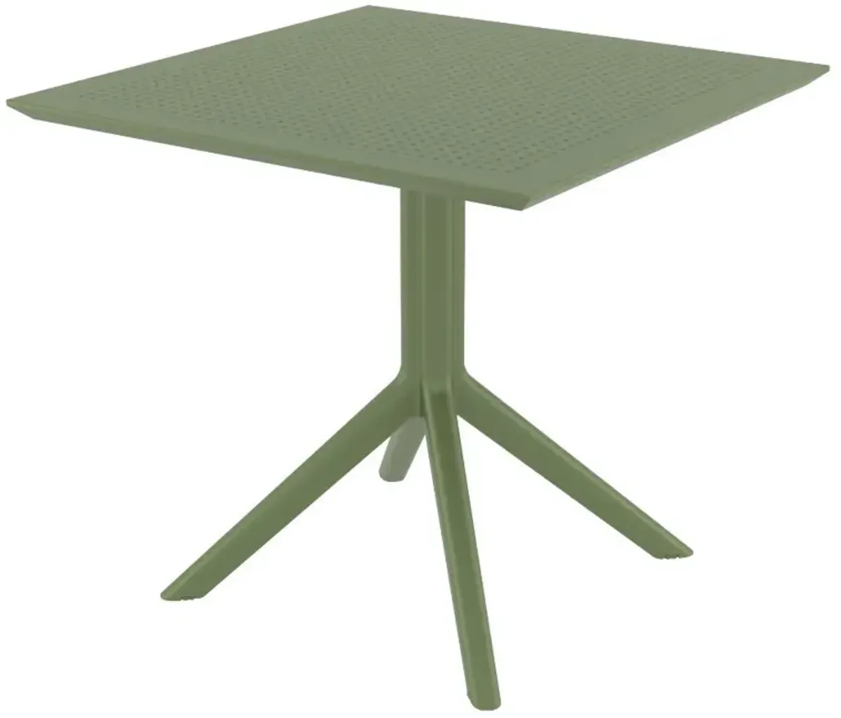 Compamia 31 Inch Outdoor Sky Square Dining Table Olive Green