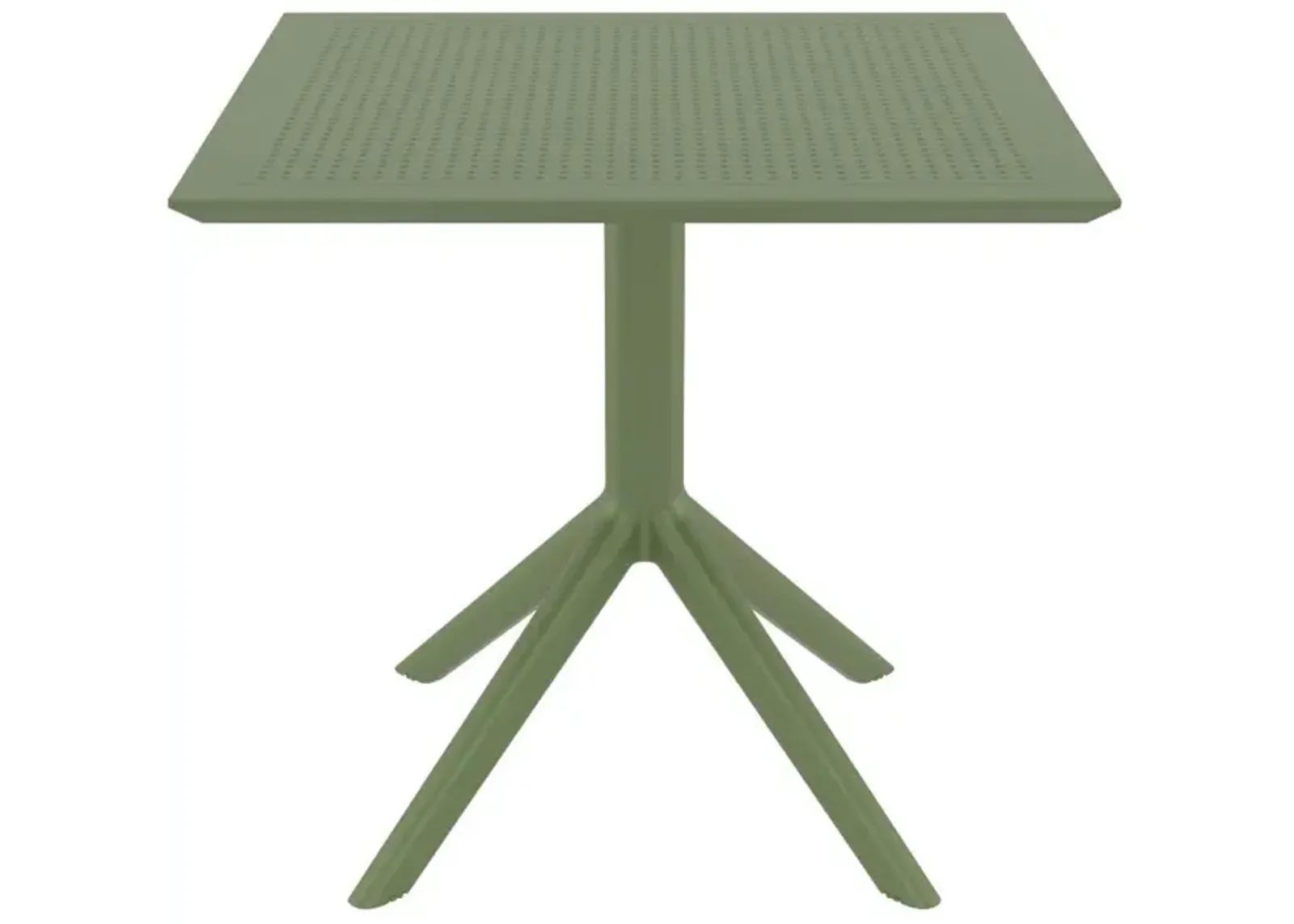 Compamia 31 Inch Outdoor Sky Square Dining Table Olive Green