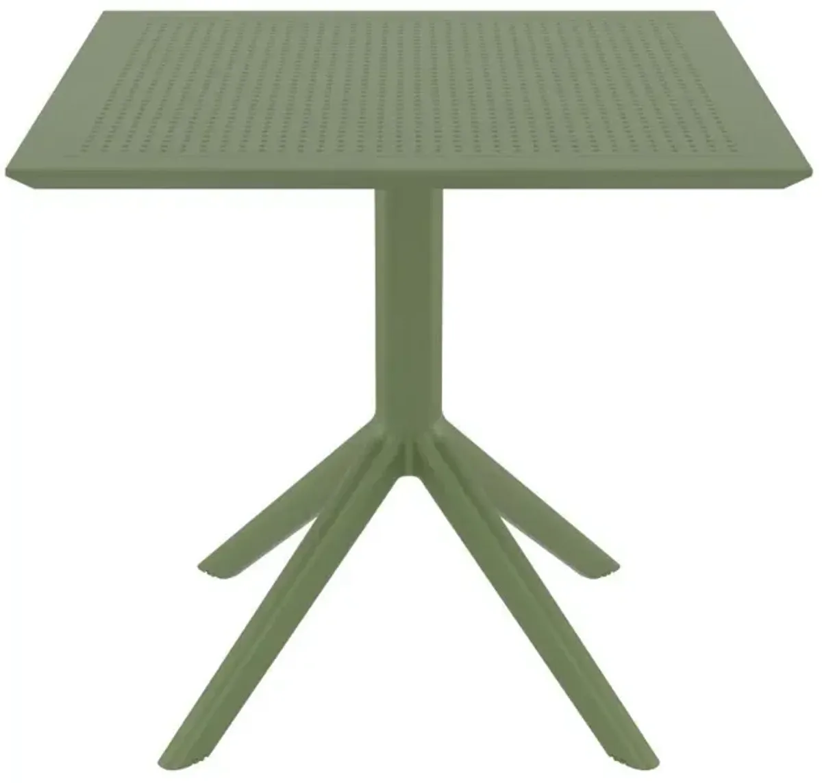 Compamia 31 Inch Outdoor Sky Square Dining Table Olive Green