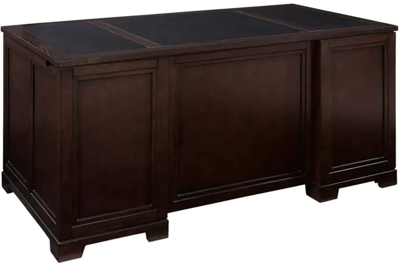 Hekman Junior Executive Desk Mocha Leather Top