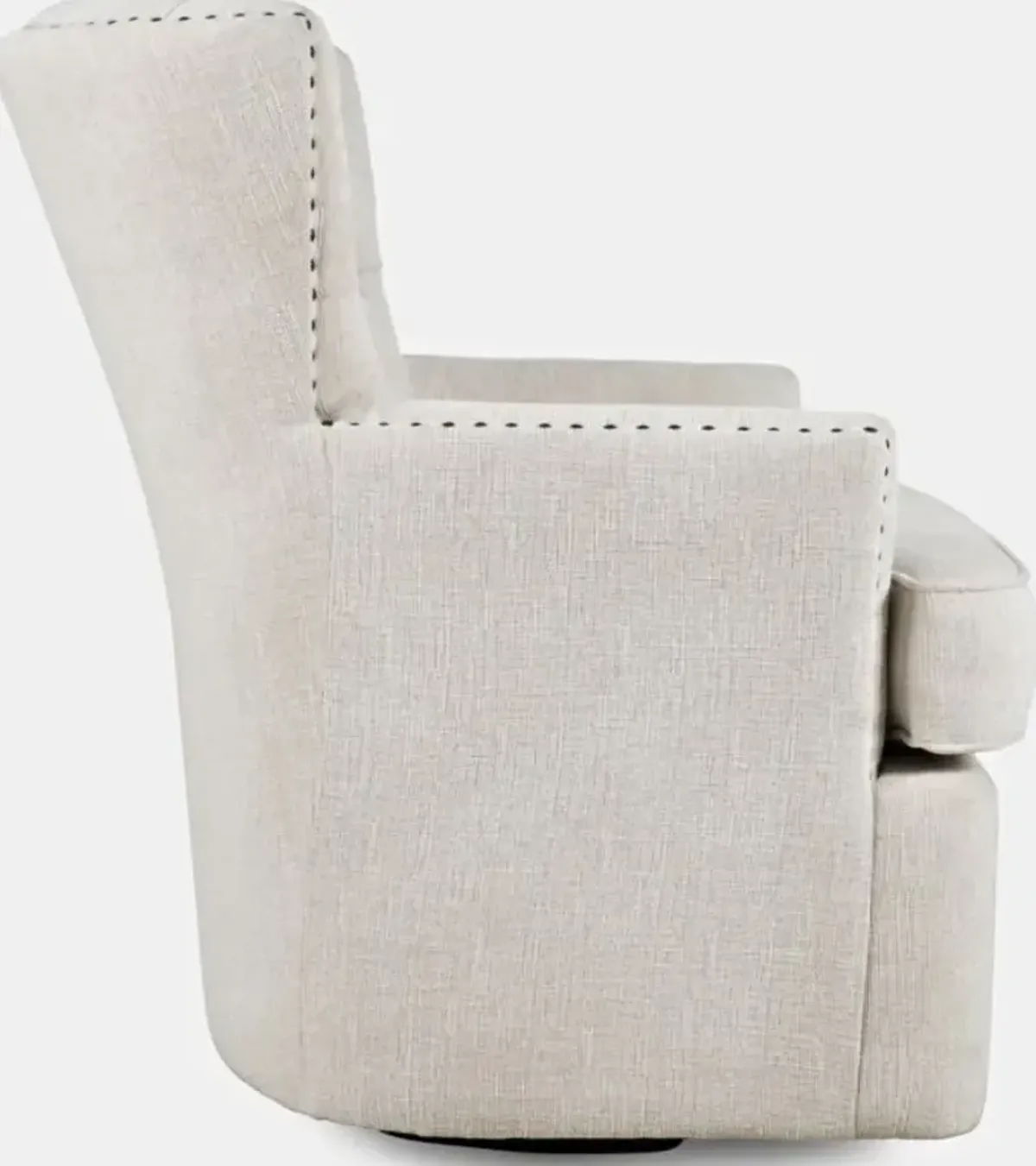 Jofran Bryson Oat Swivel Accent Barrel Chair