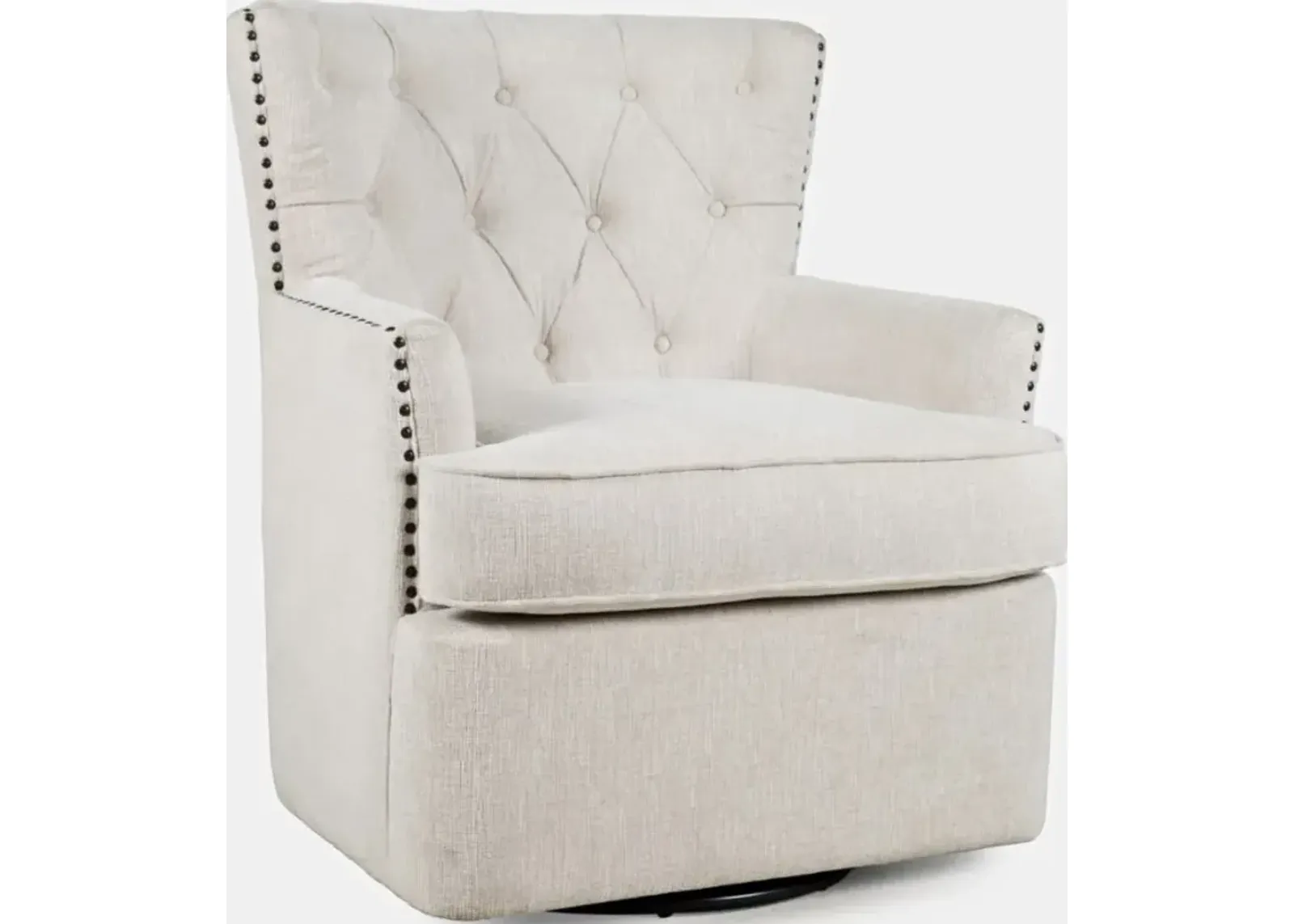 Bryson Oat Swivel Accent Barrel Chair