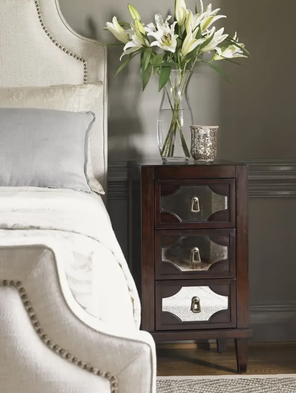 Kensington Place by Lexington Lucerne Mirrored Nightstand