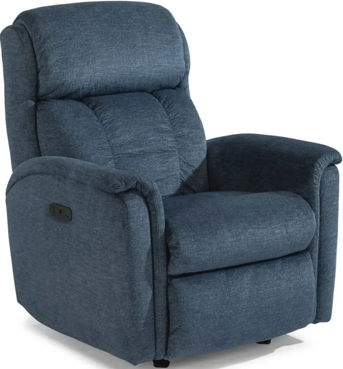 Flexsteel Luna Blue Navy Power Rocking Recliner with Power Headrest