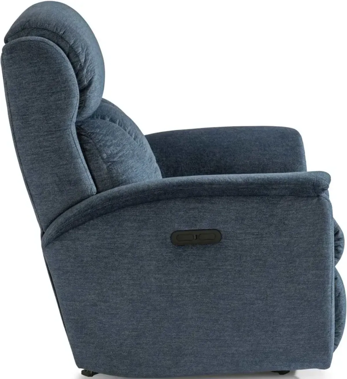 Flexsteel Luna Blue Navy Power Rocking Recliner with Power Headrest