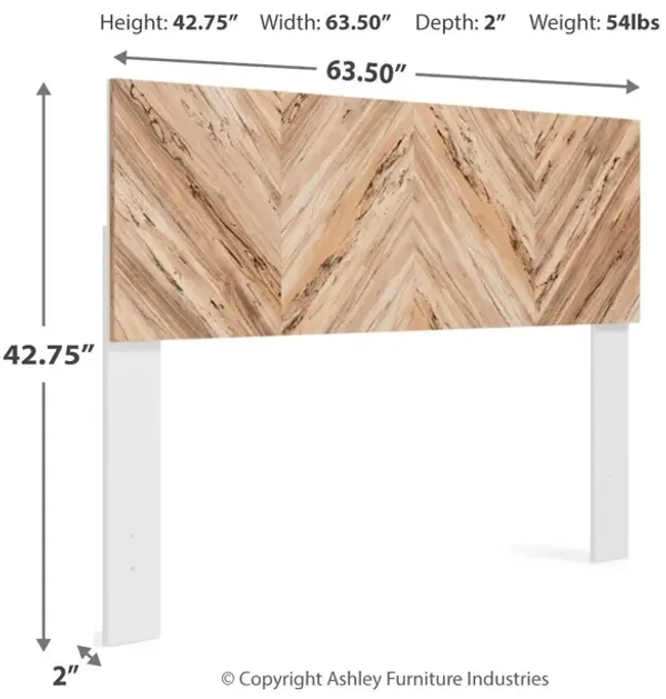 PIPERTON QUEEN PANEL HEADBOARD TWO-TONE BROWN/WHITE SIGNATURE DESIGN