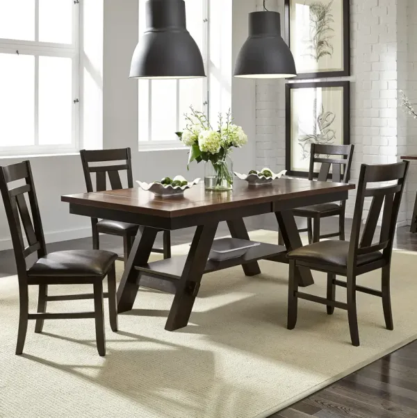 Liberty Furniture Lawson 5-Piece Two-Tone Rectangular Table Set
