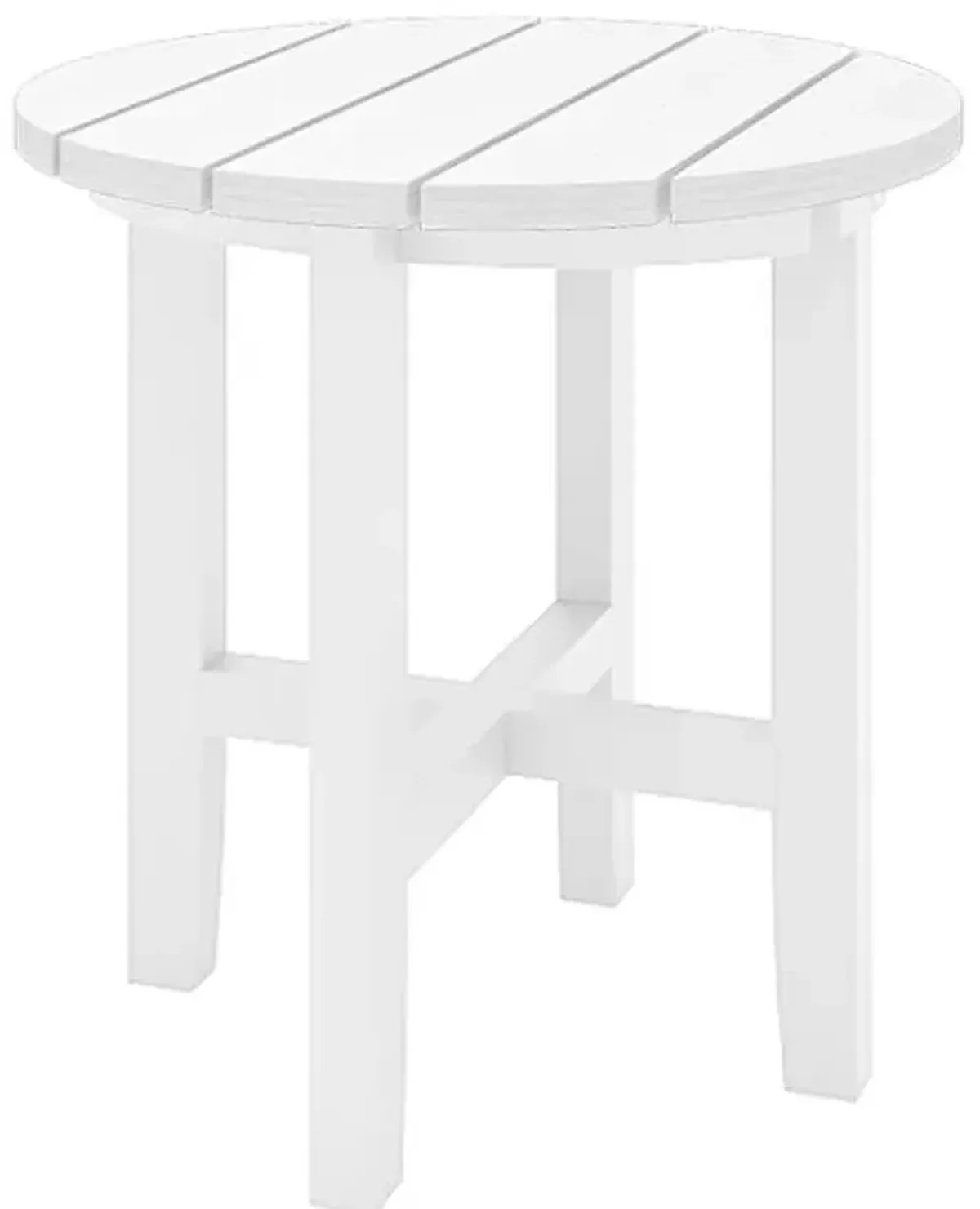 Sopoly Destin White 18 Inch Outdoor Round Side Table