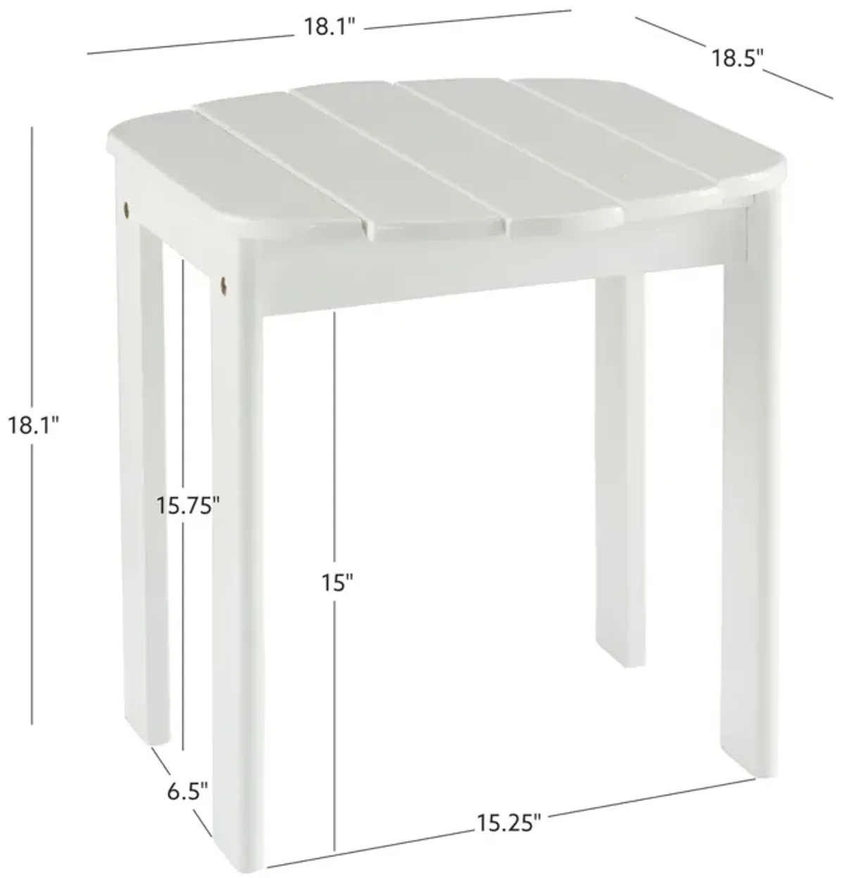 Linon White Adirondack End Table