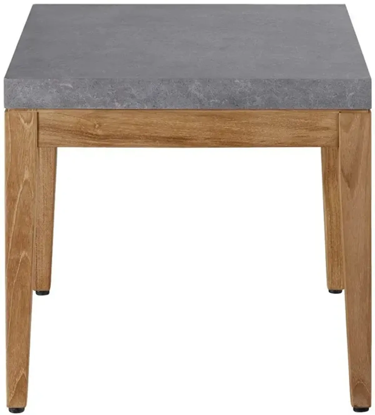 Universal Coastal Living Outdoor Chesapeake Light Gray/Natural Teak End Table