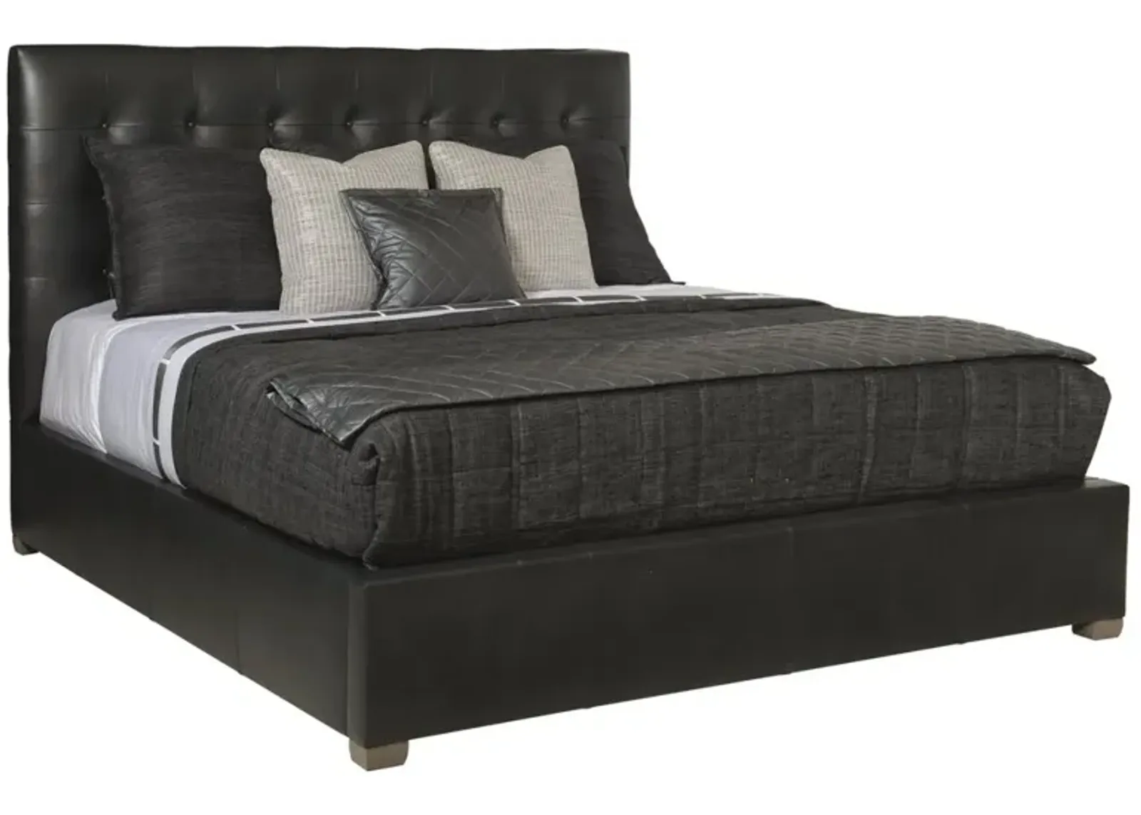 Bernhardt Avery Leather Panel Bed King