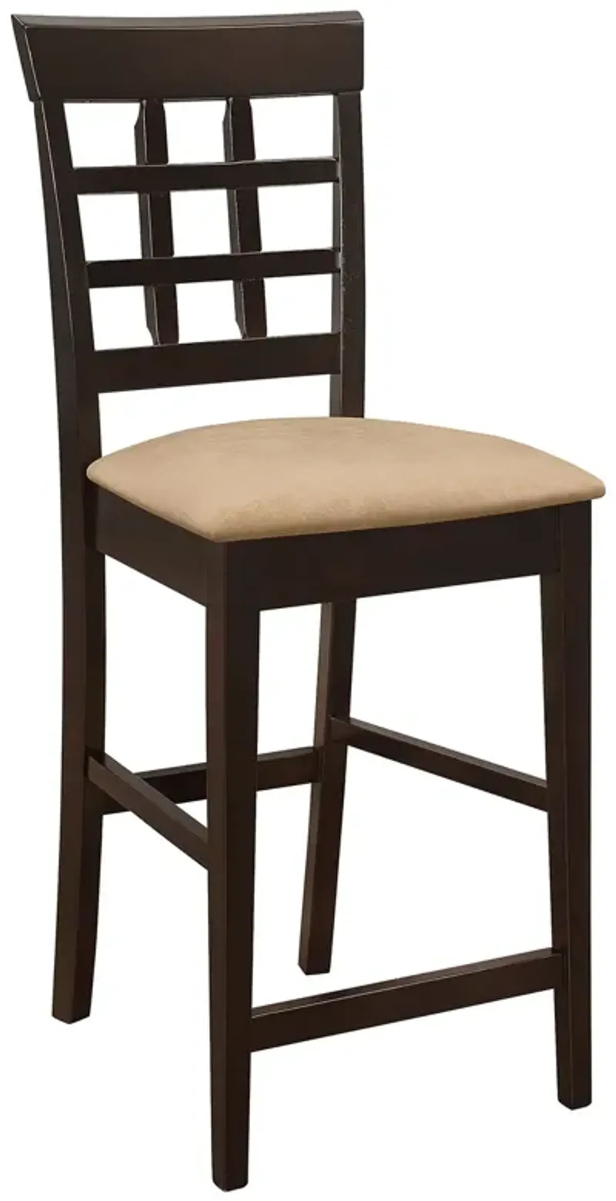 Coaster Gabriel Lattice Back Counter Chair Cappuccino