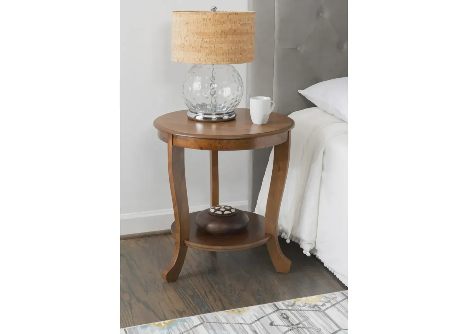 Powell Aubert Accent Side Table Hazelnut