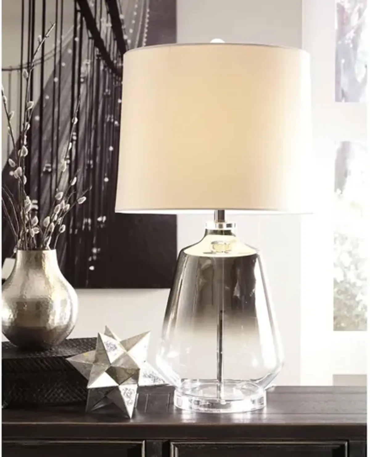 Ashley Jaslyn Table Lamp Silver Finish Signature Design