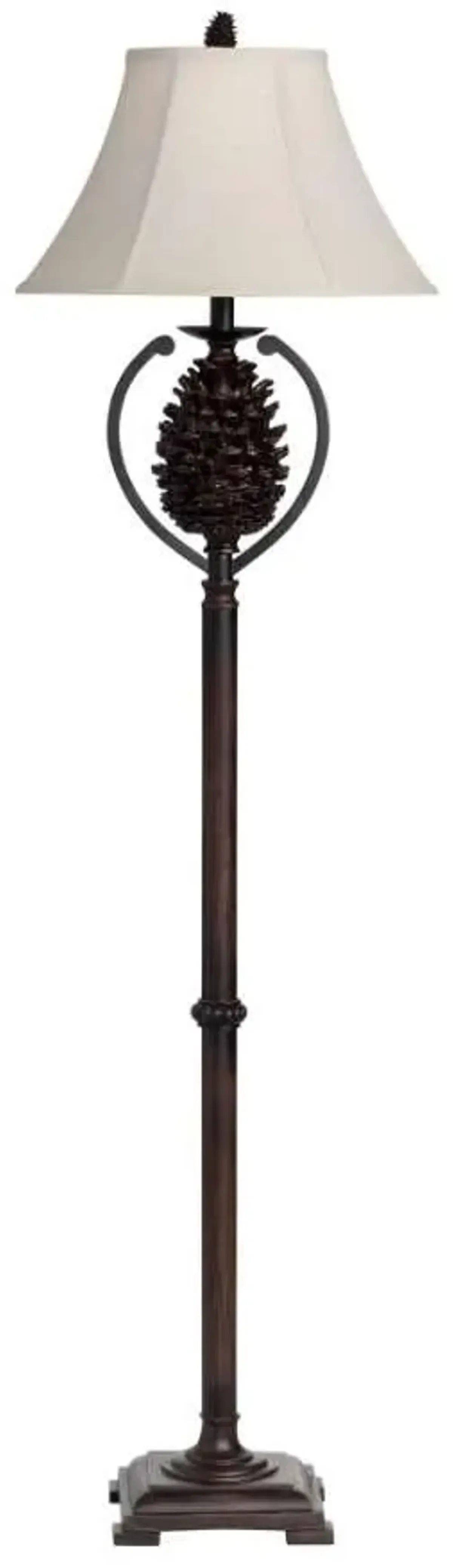 Crestview Pine Creek Bison Brown Floor Lamp