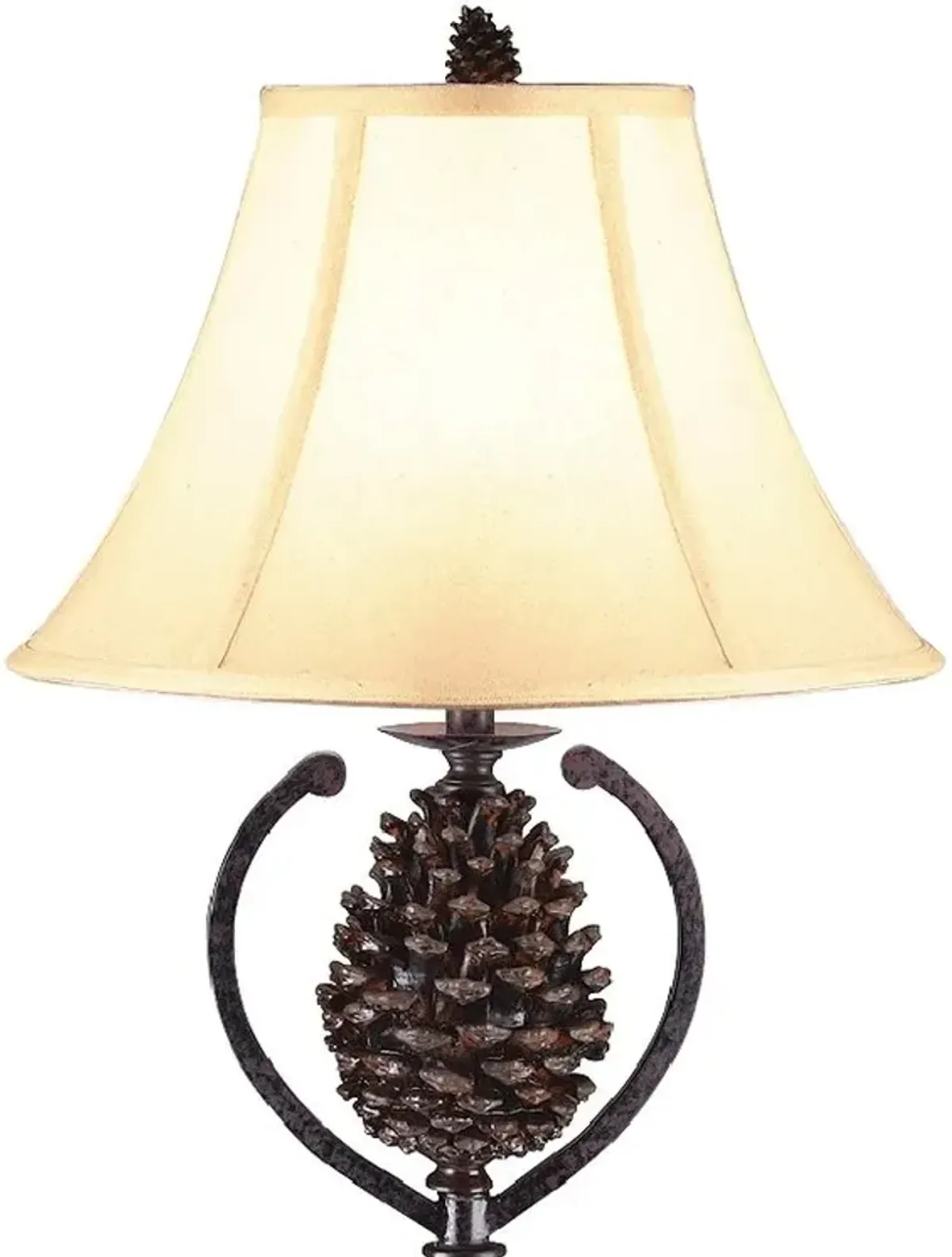 Crestview Pine Creek Bison Brown Floor Lamp