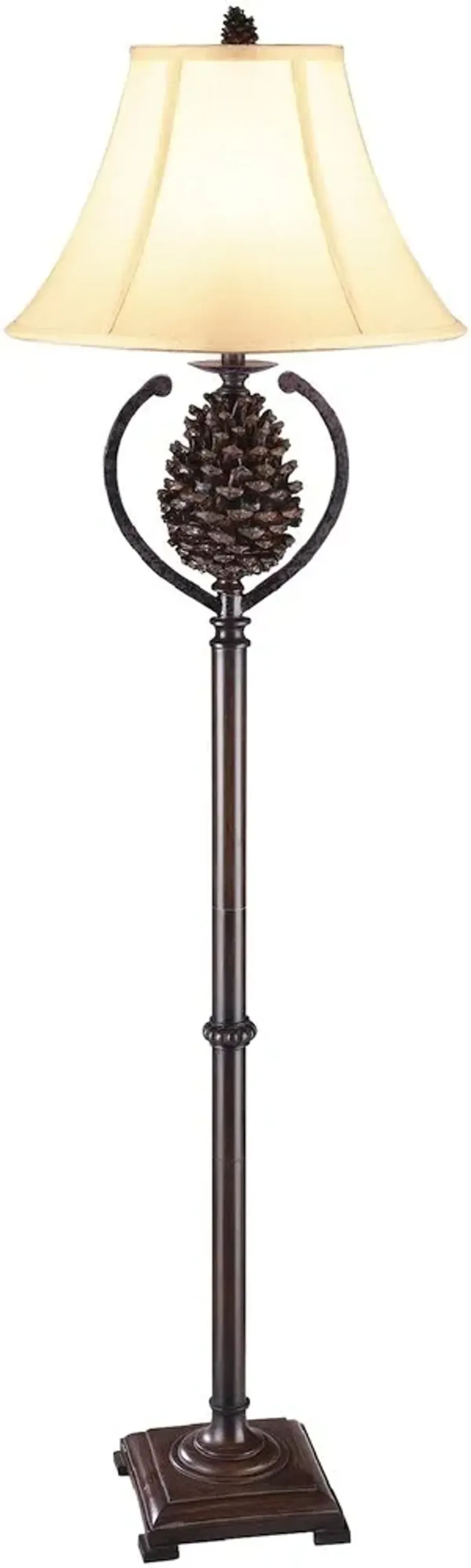 Crestview Pine Creek Bison Brown Floor Lamp