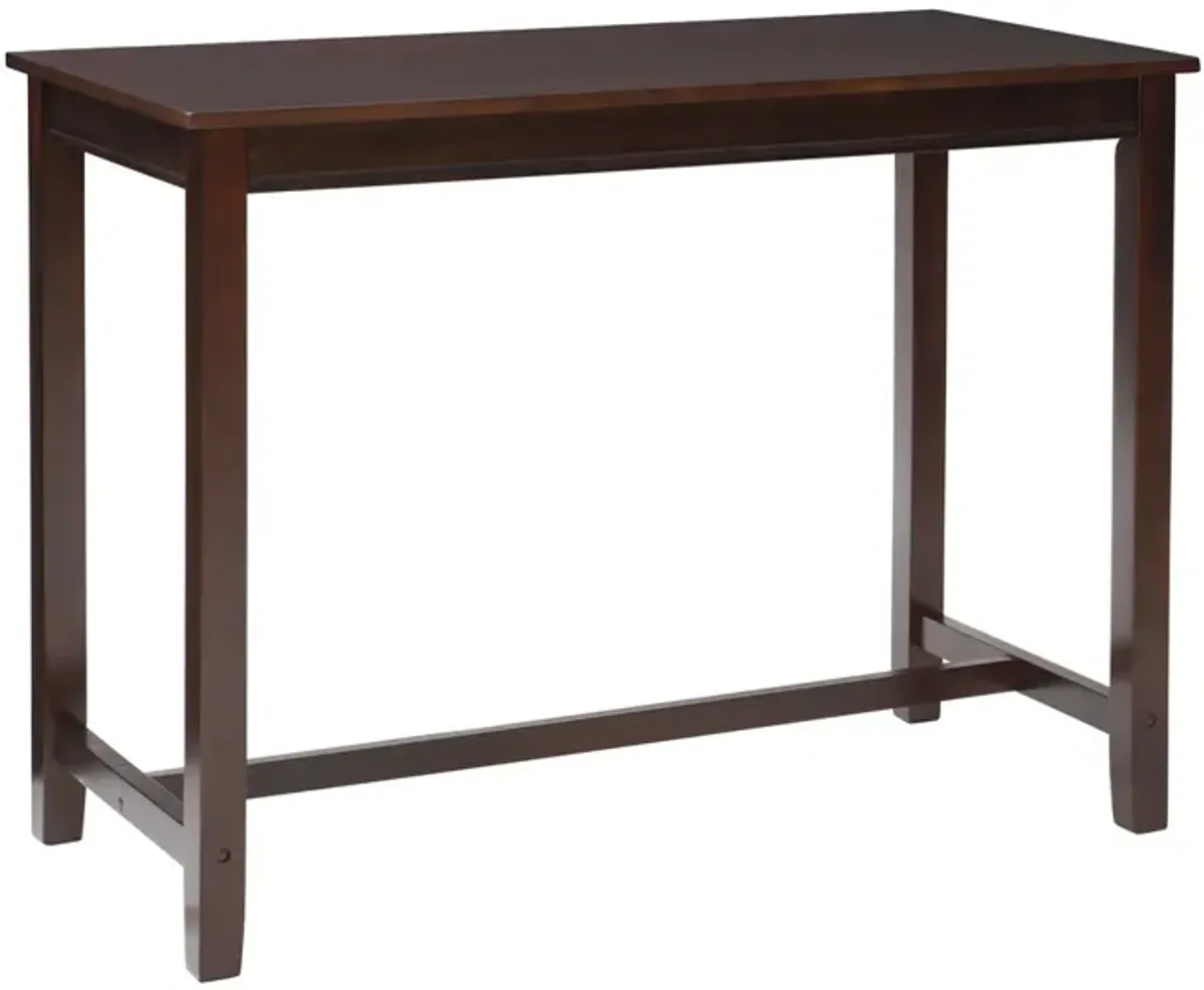 Linon 42 Inch Claridge Bar Height Pub Table Brown