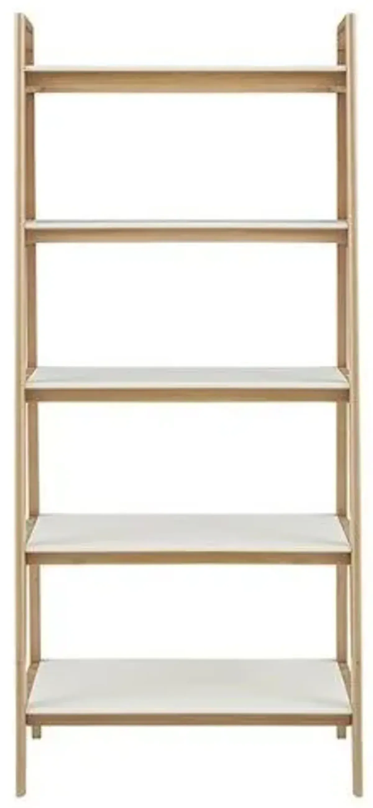 Olliix Madison Park Off-White/Natural Parker Shelf / Bookcase