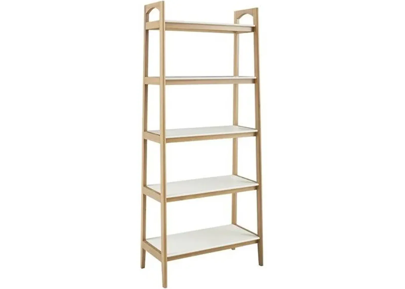 Olliix Madison Park Off-White/Natural Parker Shelf / Bookcase